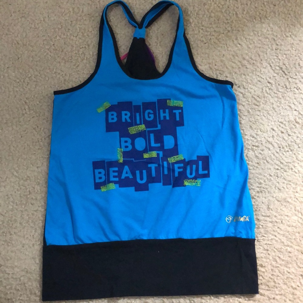 Zumba racerback tank top Blue